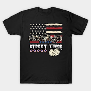 Street Kings - Vintage Classic American Muscle Car - Hot Rod and Rat Rod Rockabilly Retro Collection T-Shirt